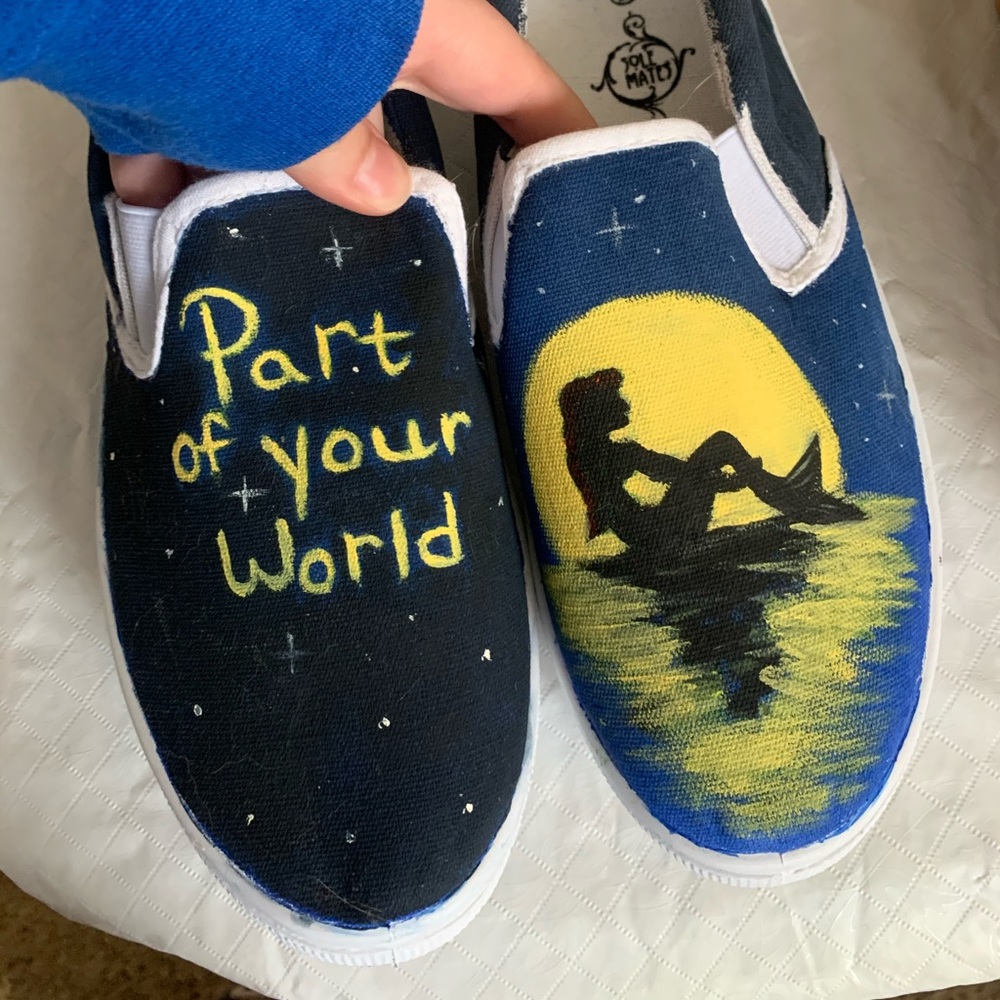 Disney’s Little mermaid hand painted shoes
